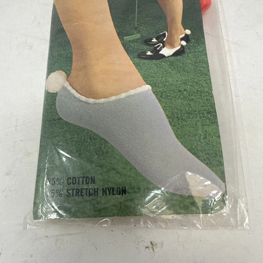 VTG 1970s Hanes Beverly Jane Pom Pom Socks Womens Sexy Legs Advertisement Golf